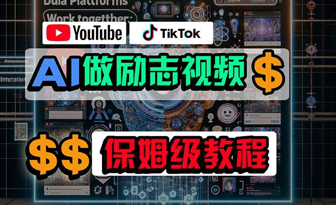 利用AI制作励志视频，在YouTube和TikTok赚钱，小白可做(附工具-test
