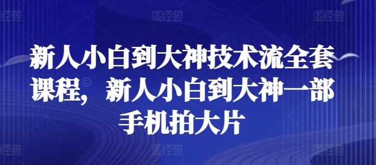 新人小白到大神技术流全套课程，新人小白到大神一部手机拍大片-test