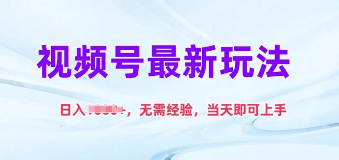 视频号最新玩法，日入1k+，无需经验，当天即可上手【揭秘】-test