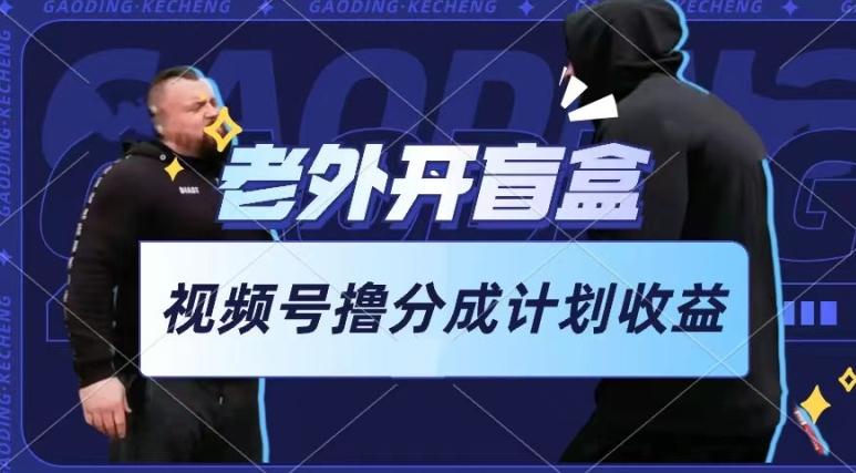老外开盲盒视频，撸视频号分成计划收益，每天只需一小时，新手小白轻松上手【揭秘】-test