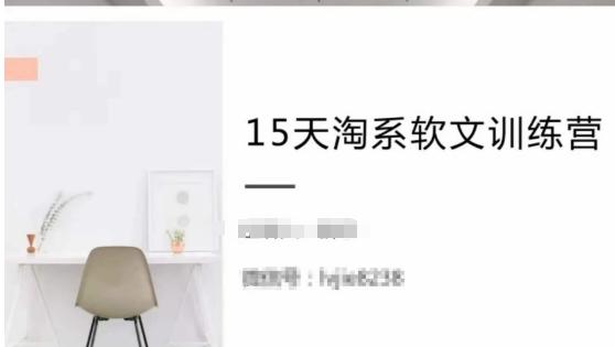 15天淘系软文训练营，跟年入50万的淘系软文导师，学习月收过万的淘系软文-test