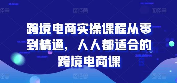 跨境电商实操课程从零到精通，人人都适合的跨境电商课-test