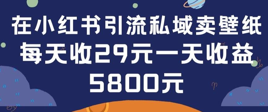 在小红书引流私域卖壁纸每张29元单日最高卖出200张(0-1搭建教程)【揭秘】-test