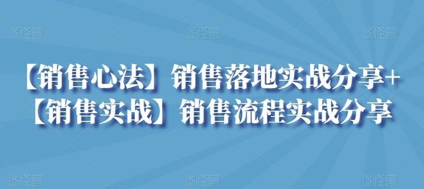 【销售心法】销售落地实战分享+【销售实战】销售流程实战分享-test