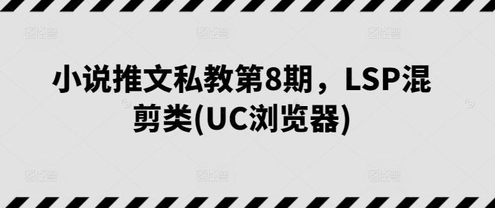 小说推文私教第8期，LSP混剪类(UC浏览器)-test
