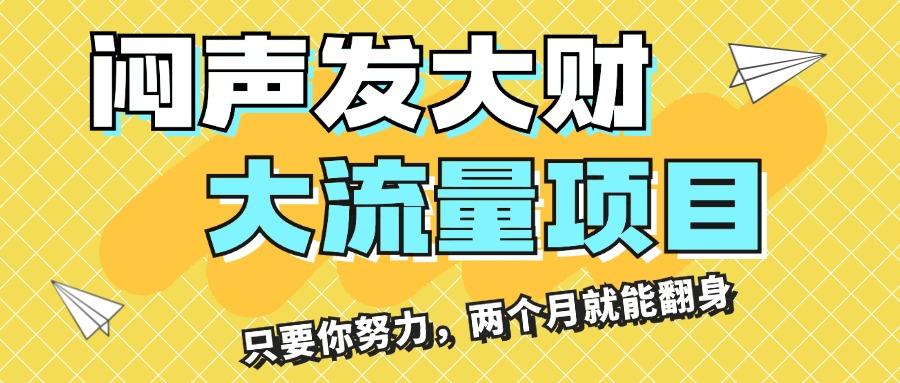 闷声发大财，大流量项目，月收益过3万，只要你努力，两个月就能翻身-test