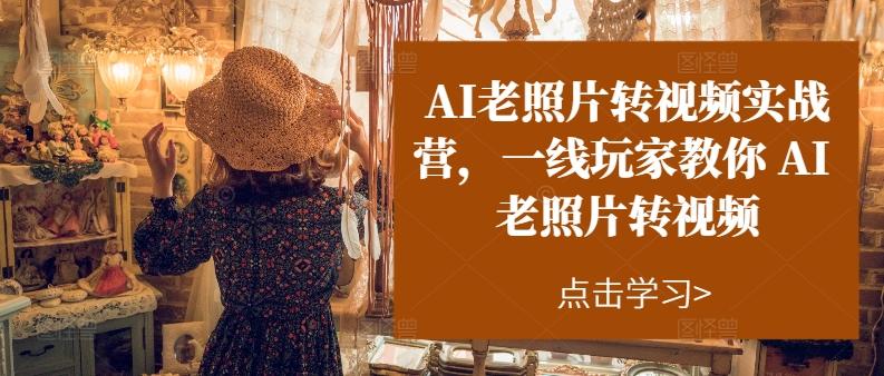 AI老照片转视频实战营，一线玩家教你AI老照片转视频-test