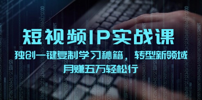 短视频IP实战课，独创一键复制学习秘籍，转战新领域，月赚五万轻松行-test