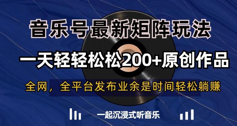 音乐号最新矩阵玩法，一天轻轻松松200+原创作品【揭秘】-test