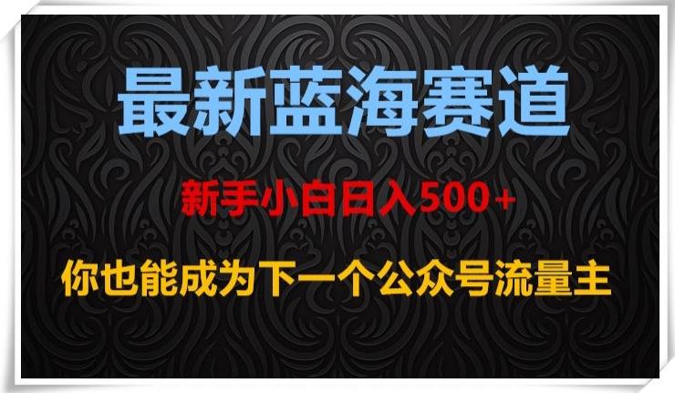 最新蓝海赛道，新手小白日入500+，你也能成为下一个公众号流量主【揭秘】-test