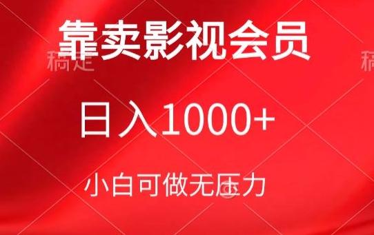 靠卖影视会员，日入1000+，落地保姆级教程，新手可学【揭秘】-test