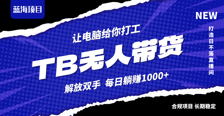 淘宝无人直播最新玩法，不违规不封号，轻松月入3W+-test