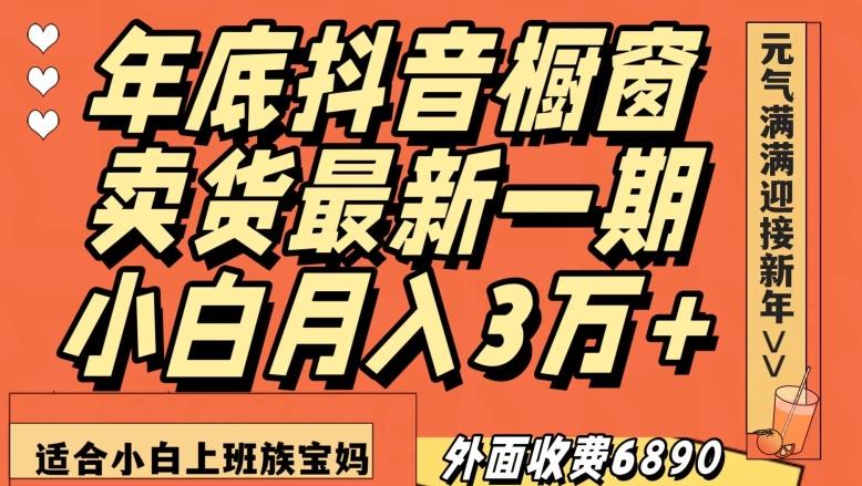 外面收费6890元年底抖音橱窗卖货最新一期，小白月入3万，适合小白上班族宝妈【揭秘】-test
