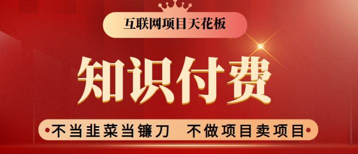 2024互联网项目天花板，新手小白也可以通过知识付费月入10W，实现财富自由【揭秘】-test
