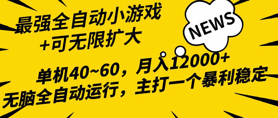 (10046期)2024最新全网独家小游戏全自动，单机40~60,稳定躺赚，小白都能月入过万-test