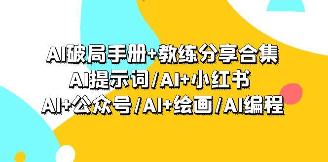 (9351期)AI破局手册+教练分享合集：AI提示词/AI+小红书 /AI+公众号/AI+绘画/AI编程-test