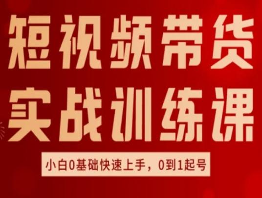 短视频带货实战训练课，好物分享实操，小白0基础快速上手，0到1起号-test