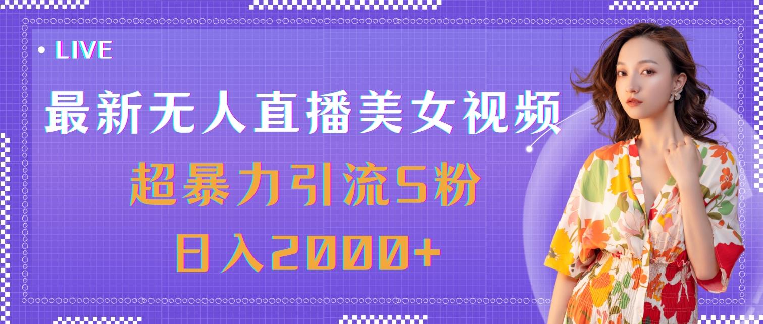 最新无人直播美女视频，超暴力引流S粉日入2000+-test