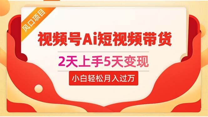 2天上手5天变现视频号Ai短视频带货0粉丝0基础小白轻松月入过万-test