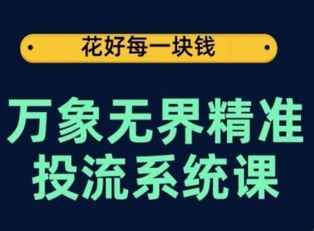 万象无界精准投流系统课，从关键词到推荐，从万象台到达摩盘，从底层原理到实操步骤-test