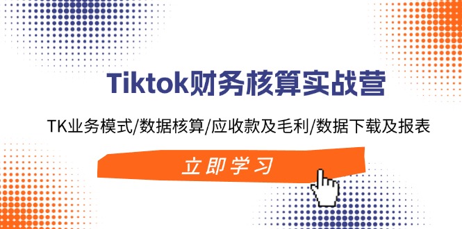 Tiktok财务核算实战营：TK业务模式/数据核算/应收款及毛利/数据下载及报表-test