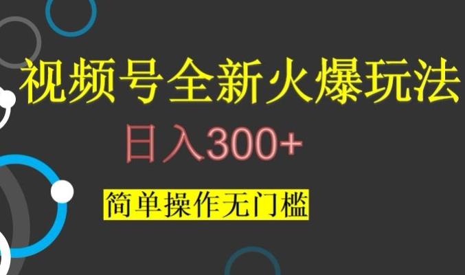 视频号最新爆火玩法，日入300+，简单操作无门槛【揭秘】-test