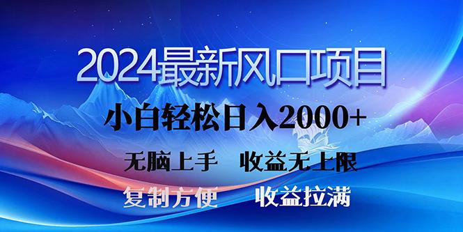 (10078期)2024最新风口！三分钟一条原创作品，日入2000+，小白无脑上手，收益无上限-test