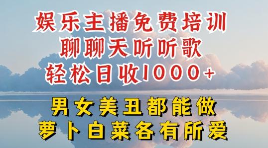 娱乐主播免费培训聊聊天听听歌轻松日收1K+，男女美丑都能做萝卜白菜各有所爱【揭秘】-test