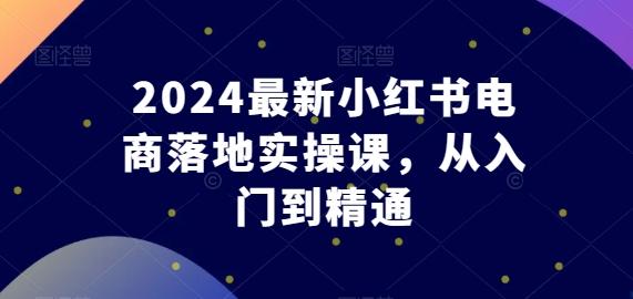2024最新小红书电商落地实操课，从入门到精通-test