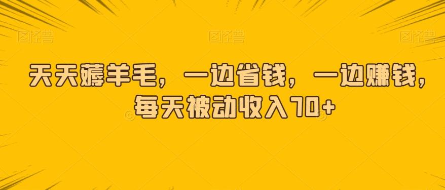 天天薅羊毛，一边省钱，一边赚钱，每天被动收入70+-test