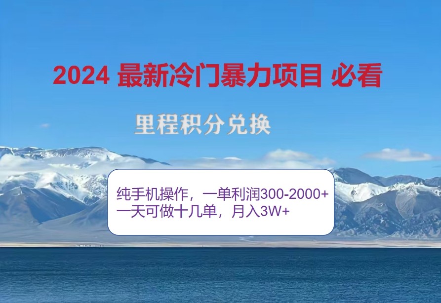 2024惊爆冷门暴利，里程积分最新玩法，高爆发期，一单300+—2000+-test