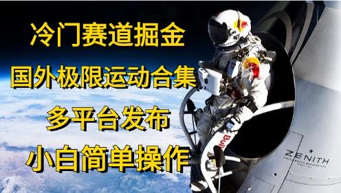 冷门赛道掘金，国外极限运动视频合集，多平台发布，小白简单操作-test