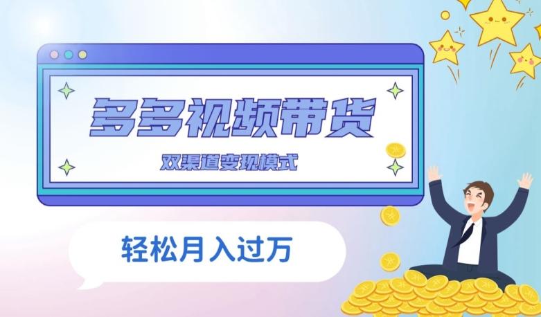 多多视频带货，三个月收入近5万，全程项目拆解-test