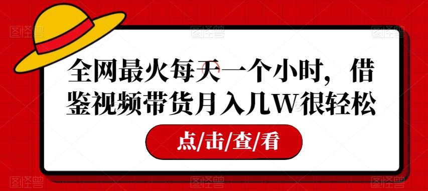 全网最火每天一个小时，借鉴视频带货月入几W很轻松【揭秘】-test