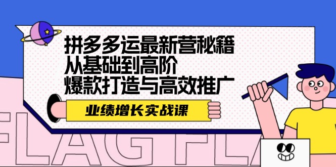 拼多多运最新营秘籍：业绩 增长实战课，从基础到高阶，爆款打造与高效推广-test