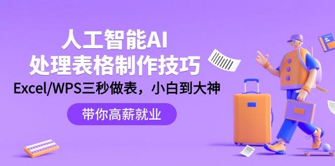 (9459期)人工智能-AI处理表格制作技巧：Excel/WPS三秒做表，大神到小白-test