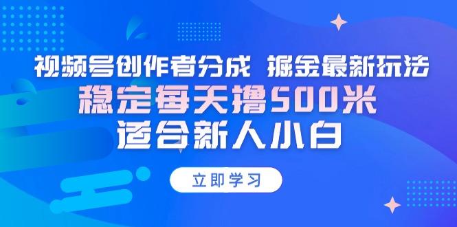 【蓝海项目】视频号创作者分成 掘金最新玩法 稳定每天撸500米 适合新人小白-test