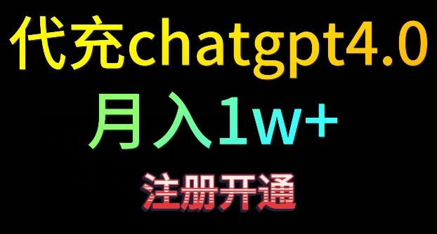 代充chatgpt4，日入500+，精准引流，暴力变现【揭秘】-test