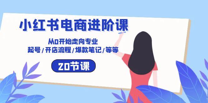 小红书电商进阶课：从0开始走向专业 起号/开店流程/爆款笔记/等等(20节-test