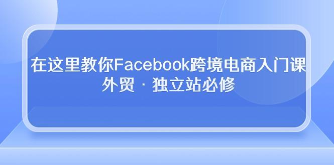 在这里教你Facebook跨境电商入门课，外贸·独立站必修-test