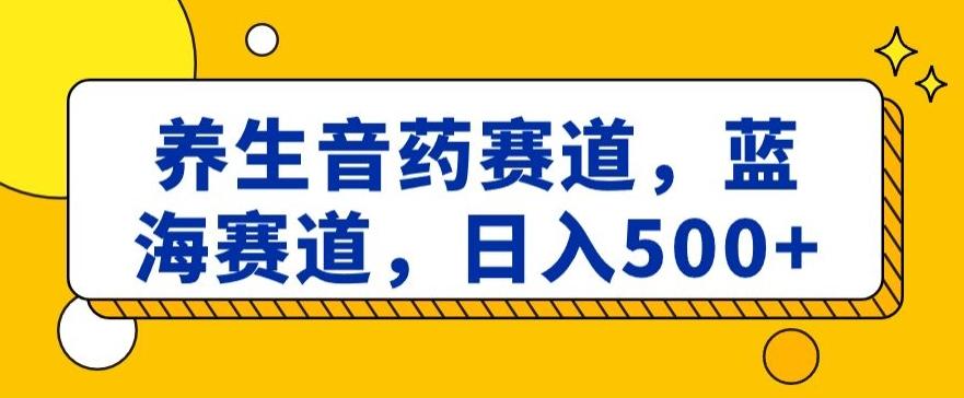养生音药赛道，蓝海赛道，日入500+【揭秘】-test