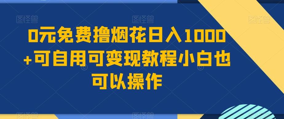 0元免费撸烟花日入1000+可自用可变现教程小白也可以操作，永久免费更新链接-test