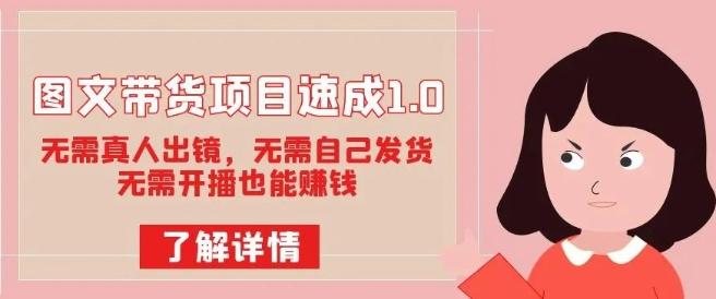 图文带货项目速成1.0：无需真人出镜，无需自己发货，无需开播也能赚钱！-test