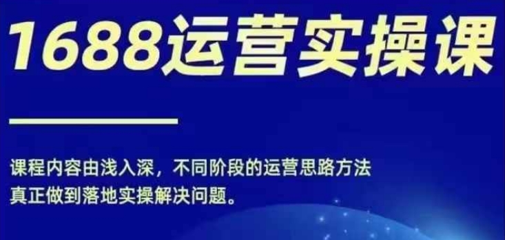 1688实操运营课，零基础学会1688实操运营，电商年入百万不是梦-test