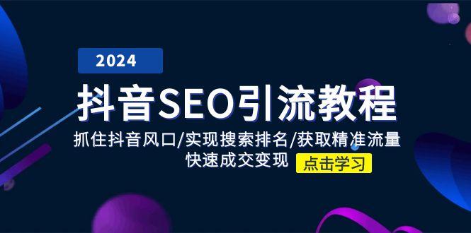 抖音 SEO引流教程：抓住抖音风口/实现搜索排名/获取精准流量/快速成交变现-test
