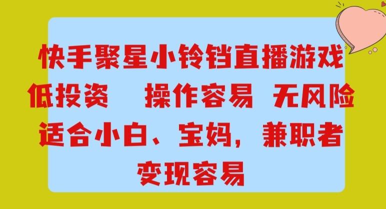 快手小铃铛游戏项目，低投入零风险，操作简单变现快-test