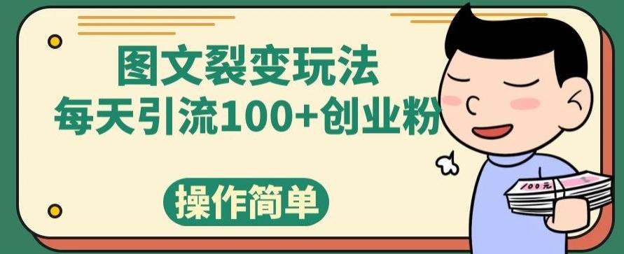 图文裂变玩法，每天引流100+创业粉，操作简单-test