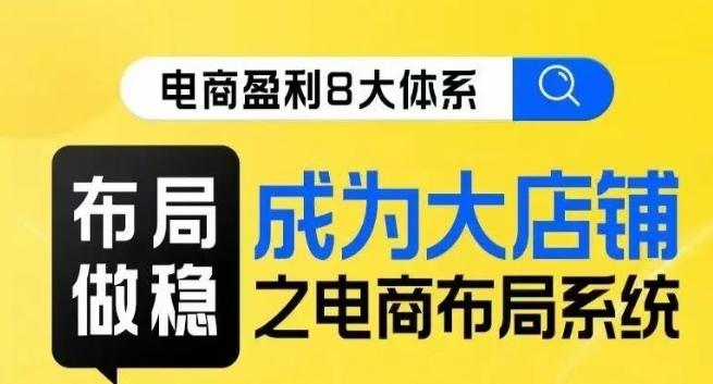 八大体系布局篇·布局做稳，成为大店的电商布局线上课-test