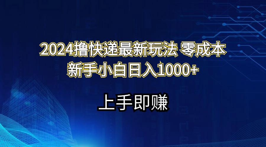 2024撸快递最新玩法零成本新手小白日入1000+-test
