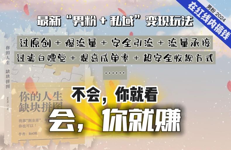 2024，“男粉+私域”还是最耐造、最赚、最轻松、最愉快的变现方式【揭秘】-test